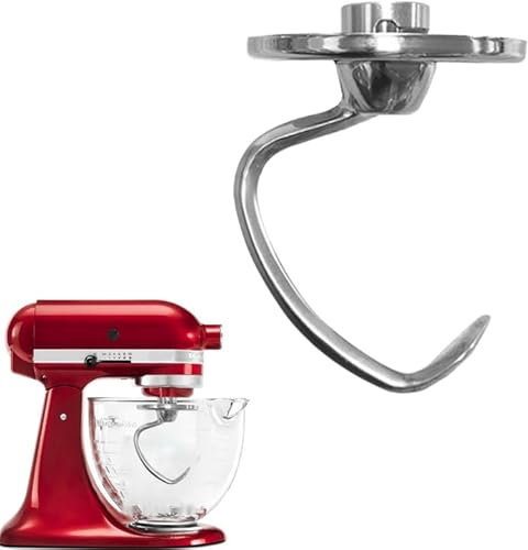 QTTRPCU Knethaken für Kitchenaid 4.5/5QT Kippkopf Standmixer, Kitchen aid Knethaken SpüLmaschinenfest