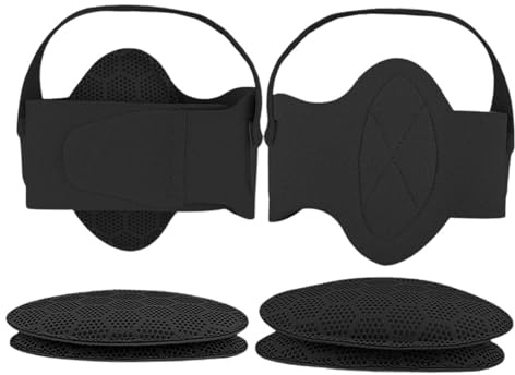 Almohadilla de arco de pie con banda de compresión, funda de soporte de arco extraíble para arcos altos y pies planos, inserto de nailon de silicona para zapatos y botas (negro)