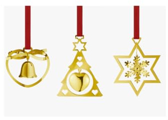 Georg Jensen [SA2025/08] Cc 2024 Miniature Mobiles Set Heart, Tree, Star 3 Pcs