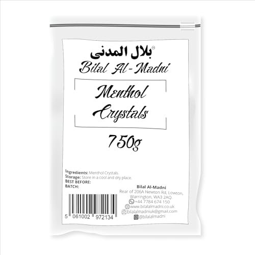 Bilal Al - Madni | Natural Menthol Crystals | Premium Quality | Aromatherapy | Soothing & Refreshing (750g)