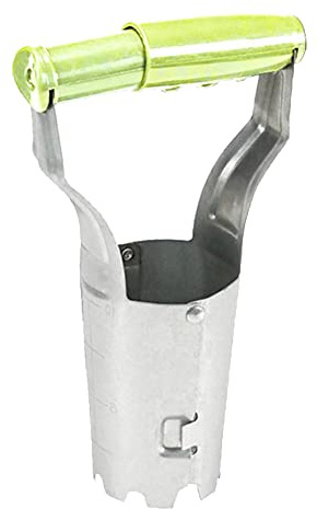 Plomevry Automatic Transplanter Garden Hand Bulb Planter Tool with Depth Mark Soil Release Planting Tool for Digging Hole Seed B