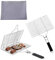 2pcs Portable BBQ Grill Basket, Folding Fish Grilling Basket, Foldable Stainless Steel Bbq Net Basket With Removable Wooden Handle For Roast Fish, Kabob, Vegetables, Steak, Shrimp
