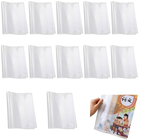 Buchumschlag, Buchfolie Selbstklebend Transparent, Buchschoner für Schulbücher, Hefthüllen A4 Transparent, Wasserdichte Buchhülle, Für Das Home Office Der Schule, 3 Größen(22K, 16K, A4), 30 Stück