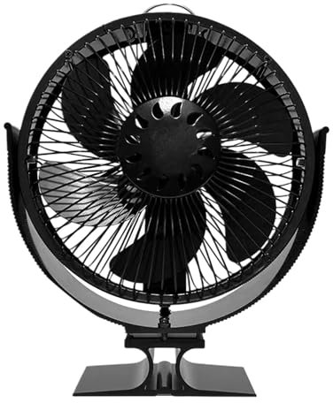 Ventola per stufa non elettrica -ventola rotante non elettrica, ventola per stufa con copertura protettiva per stufa in legno, stufe a legna, stufe a pellet