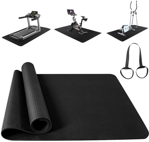 Heavy-Duty Exercise Equipment & Treadmill Mat,Protective Floor Mat for Under Stationary Bike, Spin Bike,Treadmill,Fitness Equipment