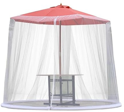 Zanzariera per ombrellone da giardino, a prova di ctproof, per gazebo da giardino, con cerniera, rete per ombrellone, barriera per insetti per esterni, perfetta per cortile e terrazza