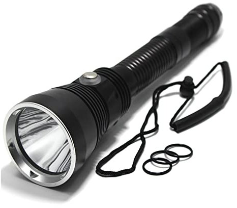 YQVEOT Linterna de Buceo Linterna de Buceo IPX8 Luces 100m bajo el Agua LED Lámpara Sumergible de antorcha for Deportes acuáticos.(Yellow Light,D_3 Lamp XHP70.2)