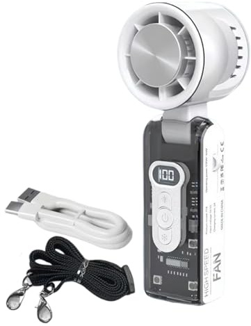 Furtryvl Ventilatore portatile – Mini ventilatore portatile con ricarica USB-C, dispositivo di raffreddamento senza lama, per spiaggia, adulti, campeggio, bambini, vacanze, ufficio all'aperto