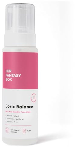 Her Fantasy Box | Boric Balance Yoni Foam Wash - Naturally Safe, pH-Balancing, Gentle Cleansing Formula for Daily Care, Odor Control, and Feminine Hygiene, 6 oz