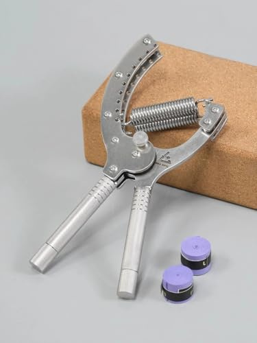 Toplionace Pinza de Mano Ajustable - Entrenador de Fuerza de Agarre de Acero Inoxidable de 10-120 Kg para Entrenamiento de Brazos y Antebrazos - Herramienta de Ejercicio Portátil