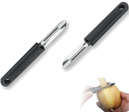 Alinw 2 Pcs Potato Peeler, Vegetable Peeler, Veg Peelers for Kitchen, Stainless Steel Potato Kitchen Peelers, Easy to Clean & Dishwasher