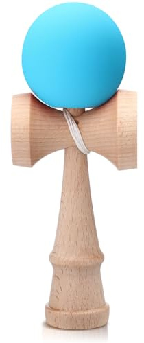 Shappy Kendama in legno con corda extra mini Kendama tascabile per principianti e professionisti, regalo divertente per eventi (azzurro)