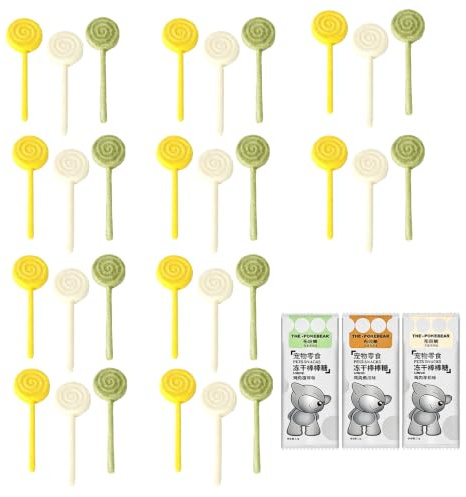30 Stück Katzengras Snack, Gefriergetrocknete Katzengras, Katzengras Lutscher, Gefriergetrocknete Snacks Für Hunde Und Katzen, Mixpackung, 1.5g X 30, Für Zahnreinigung Und Gesundes Fell