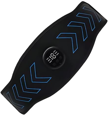 Ab Stimulator Muscle Toner, EMS Electric Abdominal Belt for Core Training, 6 Modes and 18 Intensity Levels, No Gel Required, 150 mAh Rechargeable Battery, Fitness Gear for Home and Office