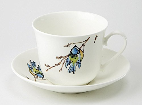 Roy Kirkham - Frühstückstasse und Untertasse - Vögel - Blaumeise