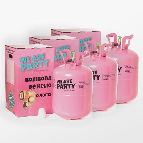 Pack Maxi Triple - 3 bombonas de helio de 0.42m3 para 150 globos