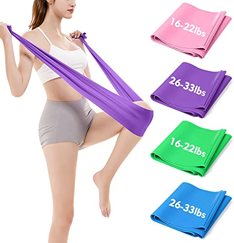 iMoebel Fitness Band Gymnastikband Fitnessbänder - 2 STÄRKEN 8-10kg/12-15kg Premium Lang 1,8/2 Meter Übungsband widerstandsbänder für Yoga, Pilates, Crossfit, Rehabilitation