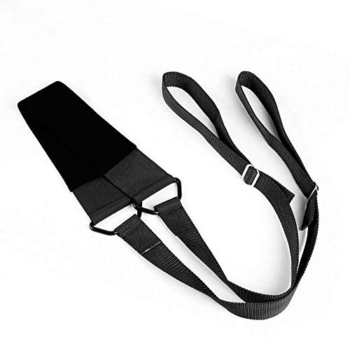 Cintura da yoga per stretching, con fibbia, resistente, per danza, balletto, apertura morbida, palestra, colore nero