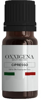 Oxxigena - Olio Essenziale di Cipresso - 10 ml - Made in Italy - Puro al 100%, Naturale, Vegano, senza OGM - Ideale per Aromaterapia, Miscele da Massaggio