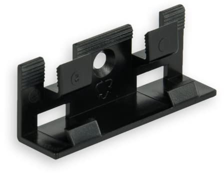 HORI Clips für Massivholzkern-Sockelleisten I passend für weiß folierte Sockelleisten RAL 9016 I Zubehör für einfache Montage: Clips, Außenecken, Innenecken, Endkappen.1x HORI Befestigungsclip Nr. 4