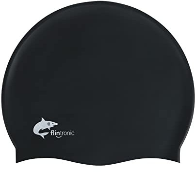 Flintronic Badekappe,Silikon Badekappen Badehaube Schwimmhaube Erwachsene Unisex Bademütze für langes Haar hypoallergene wasserdichte Schwimmkappen für Herren Damen