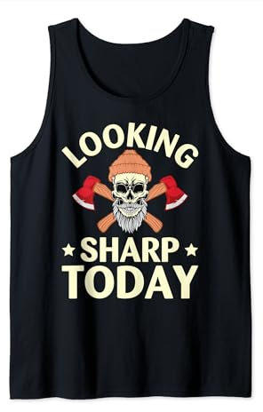 Axe Throwing Target Looking Sharp Hatchet Sharpener Tank Top