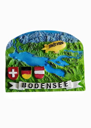 Bodensee Schweiz Deutschland Österreich Kühlschrank Magnet Reise Souvenir Kühlschrank Deko 3D Magnetaufkleber handbemalt