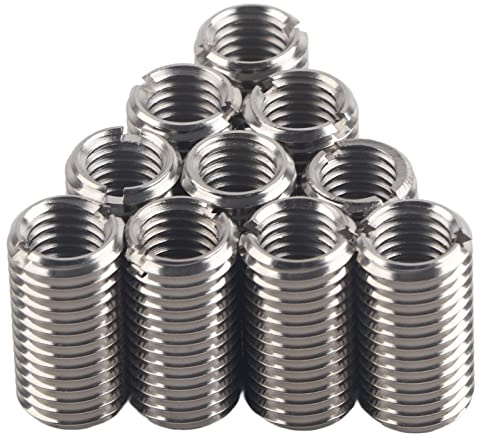 10 Stück Gewinde Reduziermutter M12 X 1,75 Außengewinde M16 X 2 30mm | Edelstahl Gewinde Reparaturhülsen Reduziermuttern Gewinde Reduzieradapter