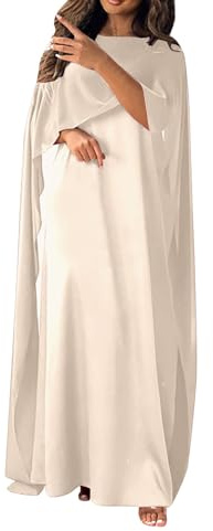 Muslimische Kleider für Damen Muslim Kleidung Für Frauen Muslimkleid Robe Einfarbig Abaya Kleid Mit Kapuze Islamischer Naher Osten Dubai Türkei Arabisch Kaftan Kleid Ramadan Muslimisches (S-XXL)