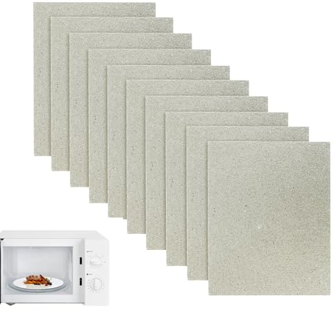10 stycken glimmerplattor mikrovågsugn, vågledarskydd glimmerplattor 15 × 12 cm mikrougn glimmer platta blad ersättning reparationstillbehör, glidskiva mikrovågsugn för alla mikrovågsugnar