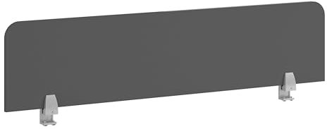 Miroytengo Panel Divisorio de Escritorio Moderno Venture 120cm, Melamina Color Gris, Oficina o el Estudio