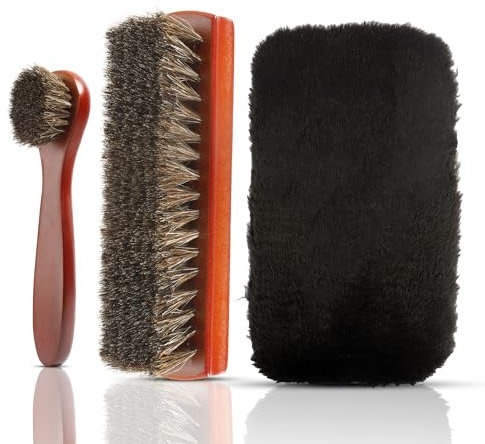 Spazzola Scarpe,Pulizia Scarpe,Kit Pulizia Scarpe,Spazzole Per Pulire,Spazzola Setole Morbide,Spazzola Per Scarpe,Spazzola Di Crine,Set Spazzole Pulizia Scarpe,Spazzola Per Pulire Scarpe,3 Pezzi