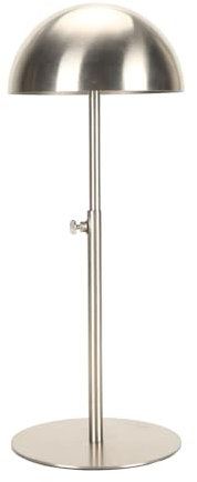 Tissting Hutablage Kuppelform Design, Edelstahl Verstellbare Höhe Freistehende Hutablage, Mützen Perücken Helm Organisator Speicher Halter Display Ständer für die Aufbewahrung mehrerer Hüte (Silver)