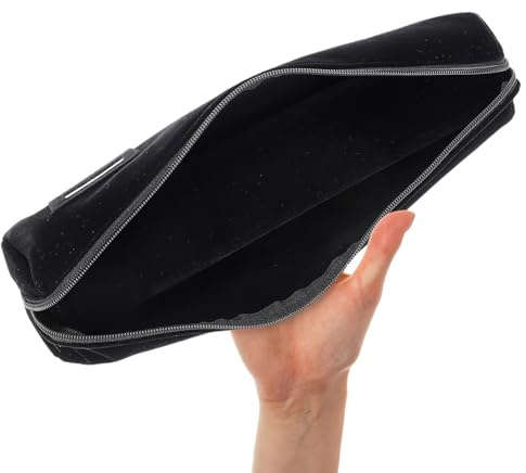 COLLBATH Rollo Transportar de Relojes para y Negra Pulseras Tela Guardar Diseño Delicado y Elegante, Fácil de Almacenar para Joyería y Viajes