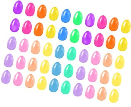 Perfeclan 50 Stück befüllbare Ostereier, Leere Ostereier, Osterkorb-Eier, Ornamente, Dekorationen zum Füllen von Geschenktüten
