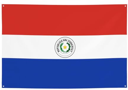 Bandera de Paraguay para colgar en la pared, adecuada para varias escenas, fiestas, reuniones (47 x 71 pulgadas) pancarta festiva
