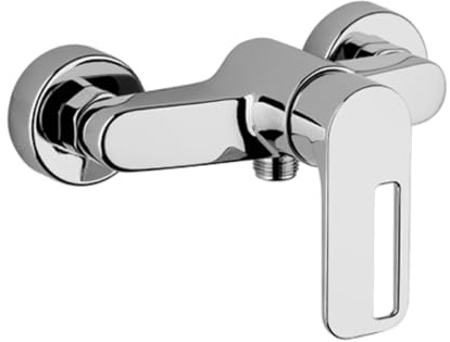 Yellowshop - Miscelatore bagno completo rubinetteria Open lavabo bidet vasca e doccia incasso ed esterno in ottone cromato flessibile inox piletta clic-clak Made in Italy (Esterno Doccia)