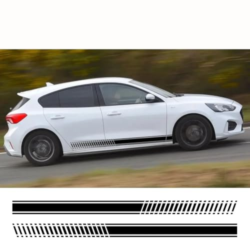 2PCS Auto Aufkleber, für Ford Focus RS ST MK2 MK3 MK4 Racing Style Side Door Skirt Vinyl Film Decor Decals Auto Tuning Zubehör