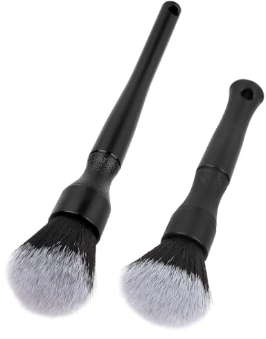 BARRU 2Pcs Detailing Pinsel,Auto Pinsel Innenraum,Auto Pinsel Reinigung Bürste Autoreinigung Auto Pinsel Innenraum Auto Reinigungspinsel für Armaturenbrett,für Automobilinnenräume,Möbel,Tastaturen