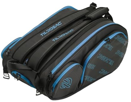 kowaku Tennis -Rucksack mit verstellbarem Schultergurt Tennisbeutel Pickleball -Tasche zum Camping, Schwarz Blau