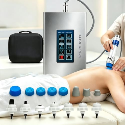 LBMED Terapia De Ondas De Choque Extracorpóreas Focalizadas, Máquina De Ondas De Choque para Disfunción Eréctil con 7 Sondas, Energía Ajustable De 60-200 MJ, Masajeador Muscular Profundo, No Invasivo