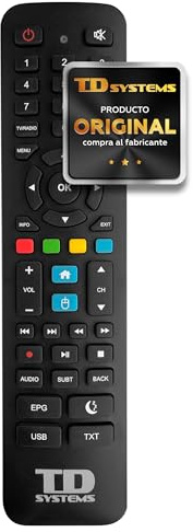 TD Systems MU20A01 - Mando a Distancia Oficial configurable para múltiples Modelos de televisores TD Systems (Revisar Lista de Modelos compatibles)