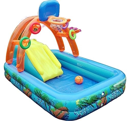 JYARZ Pools For Garden Inflatable Pool Multifunction Easy Set Ground Water Pool Rectangle Swimming Pool For Garden Blow Up Pool Inflatable Swimming Pool