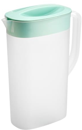 Eoixuqba Krug Für Kühlschranktür, 2.5L Wasserkrug Kunststoff Mit Deckel, 15x7.5x24.5cm Wasserkrug Plastik Mit Deckel, Saftkanne Kunststoff, Kühlschrankkrug, Wasserkaraffe, Getränkebehälter