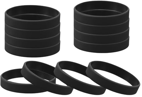 sourcing map Rubber Bracelets, Silicone Bracelet Colored Elastic Sports Wristbands for Adults Teen Sports Team Games Parties Fashion Decorations