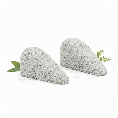 Haoyic 2 PCS Pumice Stone for Feet, Natural Foot Callus Remover, Exfoliating Stone for Hard Skin on Heels, Elbows & Hands
