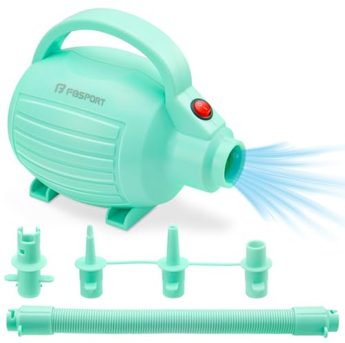 SportBob Pompa Gonfiatore Elettrica Portatile 600W con 4 Ugelli per Gonfiare/Sgonfiare, per Materassi Ad Aria, Gommoni, Salvagenti, Palle Yoga, Piscine Gonfiabili | Alimentazione AC 220-240V