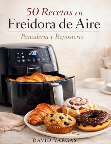 50 Recetas en Freidora de Aire de Panadería y Repostería: Delicias caseras fáciles, rápidas y crujientes con resultados perfectos en cada preparación