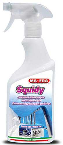 Mafra Unisex Squidy rengöringsmedel för rost- och oxidationsfläckar, speciellt för stål och legeringar av båtar och motorer, 500 ml, Nessuna