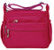 NOTAG Nylon Sac Bandoulière pour Femme Imperméable Crossbody Bag Multi-poches Sac à bandoulière (L, Rose)